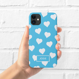 Cute Blue Hearts Phone Case