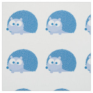 Cute Blue Hedgehog Fabric