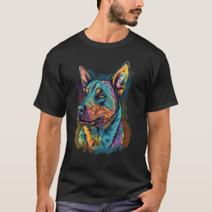 Cute Blue Heeler Dog on Australian Cattle Dog T-Shirt