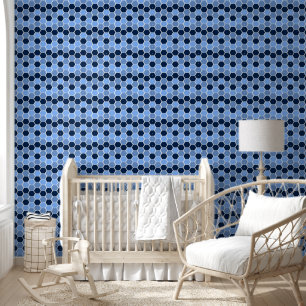 Cute Blue Hexagonal Pattern Wallpaper