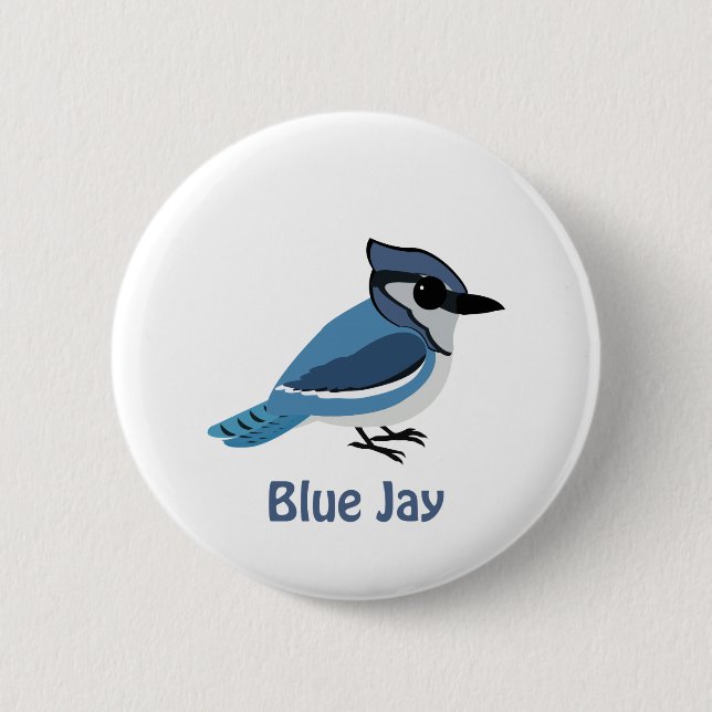 Cute Blue Jay 6 Cm Round Badge (Front)