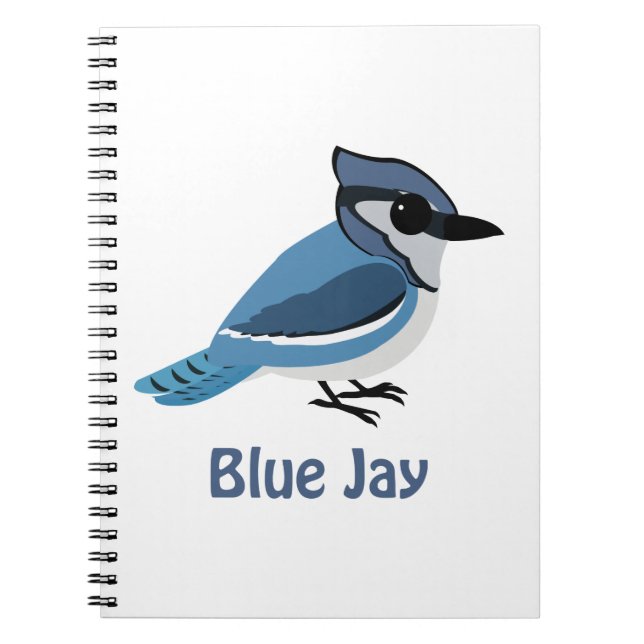 Cute Blue Jay Spiral Notebook (Front)
