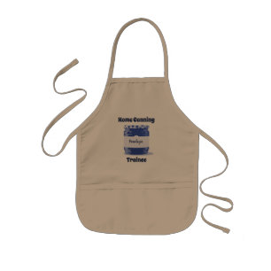 Cute Blue Jelly Jar Home Canning Trainee with Name Kids Apron