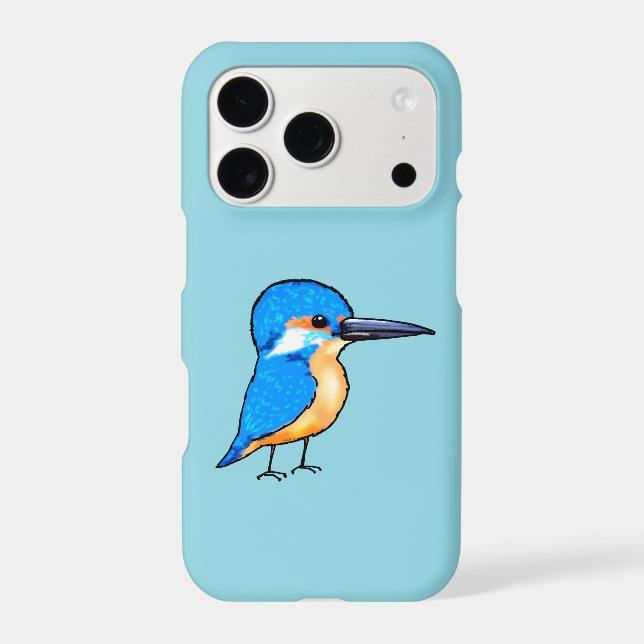 Cute Blue Kingfisher Bird Art (Back)