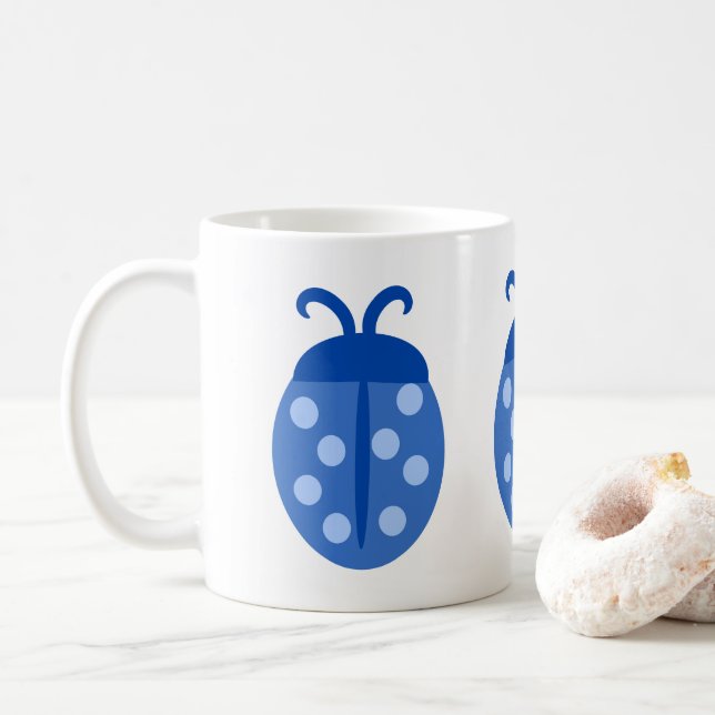 Cute Blue Ladybug Mug (With Donut)
