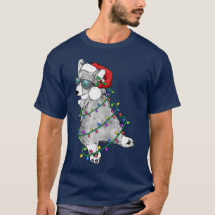 Cute Blue Merle Cardigan Corgi Christmas Santa Hat T-Shirt