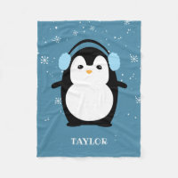 Cute Blue modern baby penguin kawaii personalised