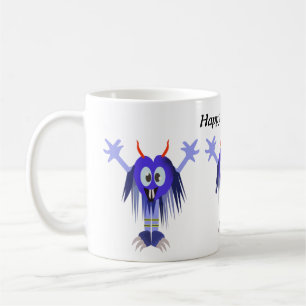 Cute Blue Monster Halloween Coffee Mug