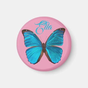 Cute Blue Morpho Butterfly Magnet