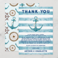Cute Blue Nautical Sailor Watercolour Baby Shower