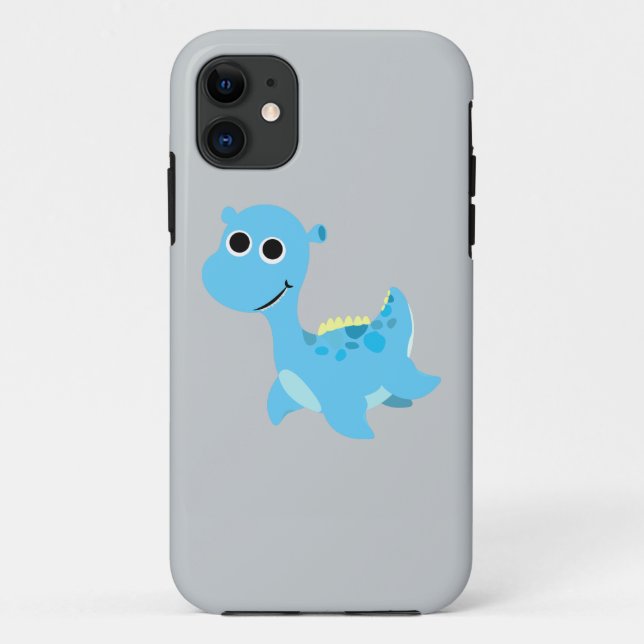 Cute Blue Nessie Case-Mate iPhone Case (Back)
