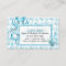 Cute Blue Octopus Baby Shower Diaper Raffle Card