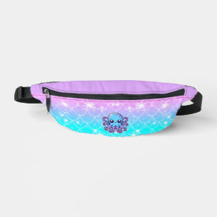 Cute blue octopus bum bags