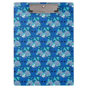 Cute Blue Octopus Clipboard