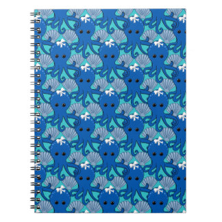 Cute Blue Octopus Clipboard Notebook