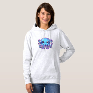 Cute blue octopus hoodie