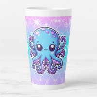 Cute blue octopus