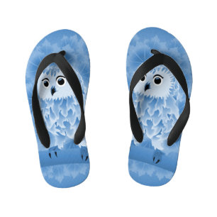 Cute Blue Owl Kid's Jandals