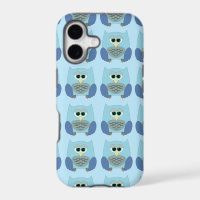 Cute Blue Owls Pattern