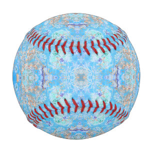 Cute blue pastel floral bandana baseball