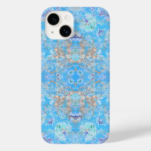 Cute blue pastel floral Case-Mate iPhone 14 case