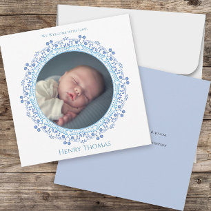 Cute Blue Photo Baby Simple  