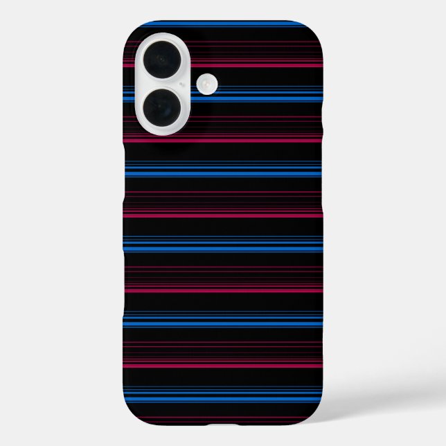 Cute blue pink stripes  Case-Mate iPhone case (Back)