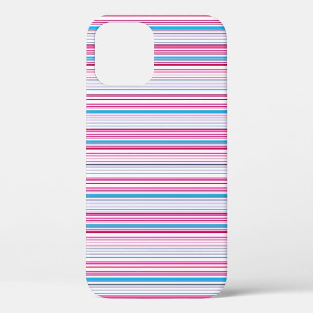 Cute blue pink stripes Case-Mate iPhone case (Back)
