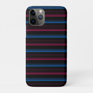 Cute blue pink stripes Case-Mate iPhone case