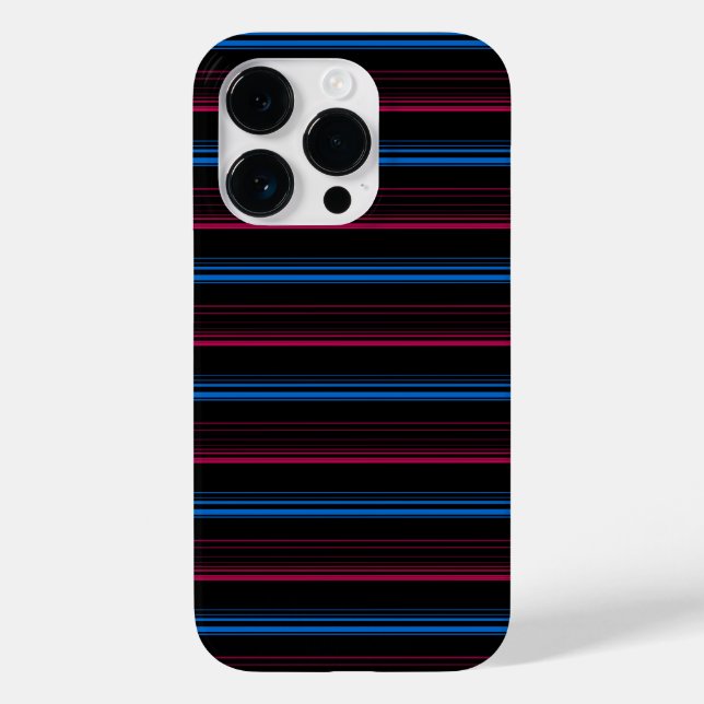 Cute blue pink stripes  Case-Mate iPhone case (Back)