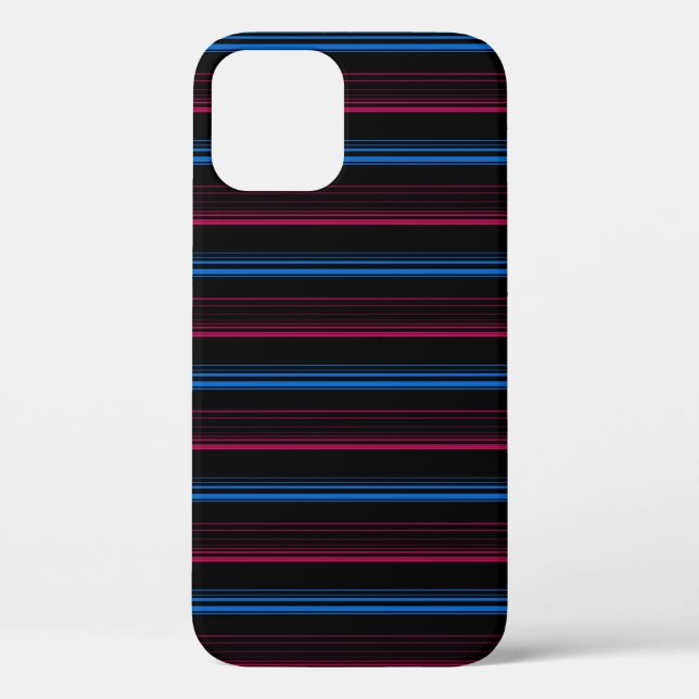 Cute blue pink stripes  Case-Mate iPhone case (Back)