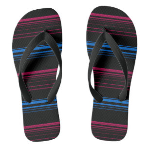 Cute blue pink stripes jandals