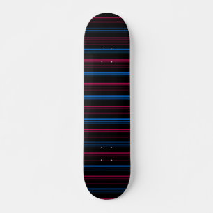Cute blue pink stripes  skateboard