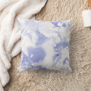 Cute Blue / Purple And White Abstract Pattern. Cushion