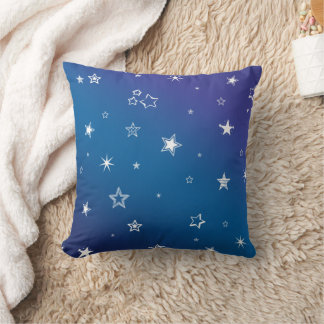 Cute Blue & Purple gradient Star night Cushion