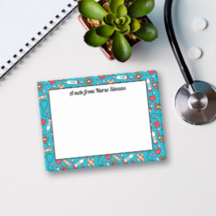 Cute Blue Red Pattern - A Note From the Nurse