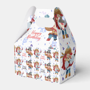 Cute blue & red pirate theme favour box