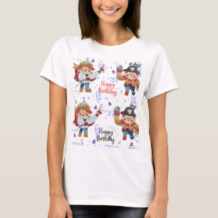 Cute blue & red pirate theme T-Shirt