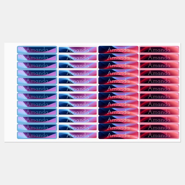 Cute blue red purple gradient coloured code name (Sheet)