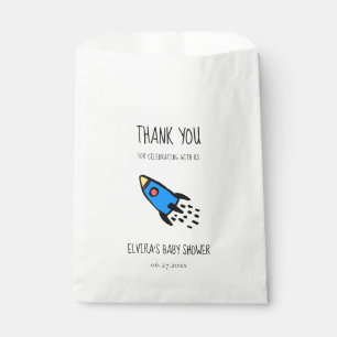 Cute blue rocket baby boy Baby shower Favour Bags