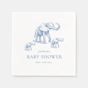 cute blue safari baby shower books for baby napkin