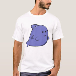 Cute Blue Shark Adorable Kawaii Ocean Animal T-Shirt