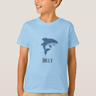 Cute blue shark personalised T-Shirt