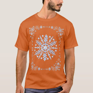 Cute Blue Snowflake Pattern For Girls And Winter V T-Shirt