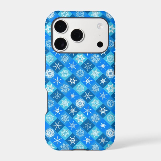 Cute blue snowflake patterns design (Back)