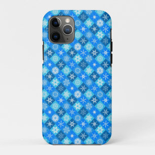 Cute blue snowflake patterns design Case-Mate iPhone case