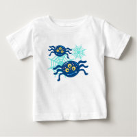 Cute Blue Spider Halloween Clip Art Graphic