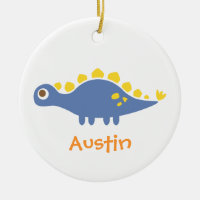 Cute Blue Stegosaurus Dinosaur For Kids Room