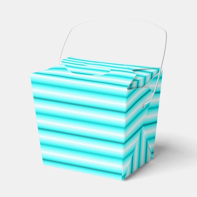 Cute Blue Striped Take Out Box (Front Side)