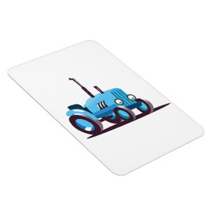 Cute Blue Tractor Magnet